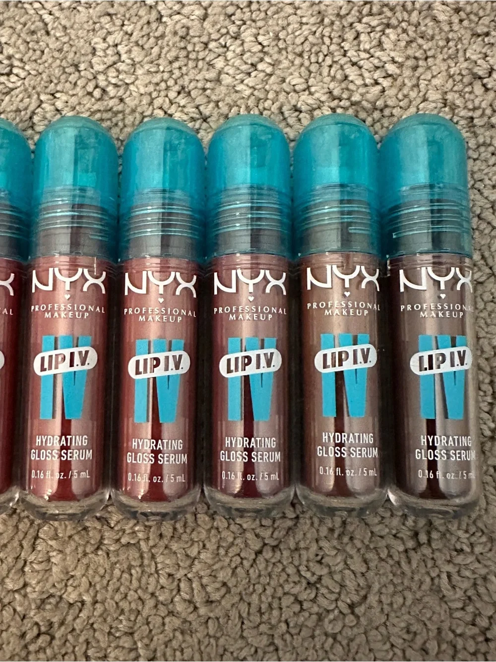 BRAND NEW NYX Lip I.V. Hydrating Gloss Serum Stain 10-Piece Lot